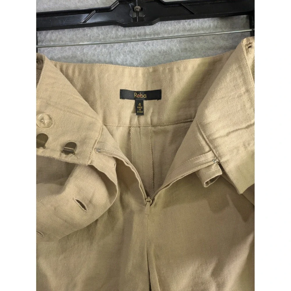 Reba Linen Skort Women's Size 4 Cream Y2K 2000s Vintage Casual Preppy Summer - Picture 10 of 16
